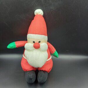 Vintage Soft Dreams Nylon Parachute 7.5" Santa Claus Christmas Plush Doll Toy